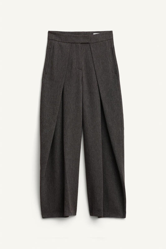 Limited Edition Volume Trousers With Pleats and Wool