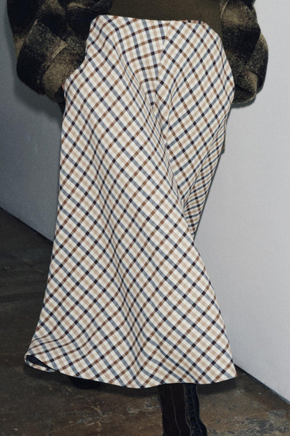 Check Cape Skirt ZW COLLECTION