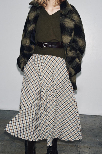 Check Cape Skirt ZW COLLECTION