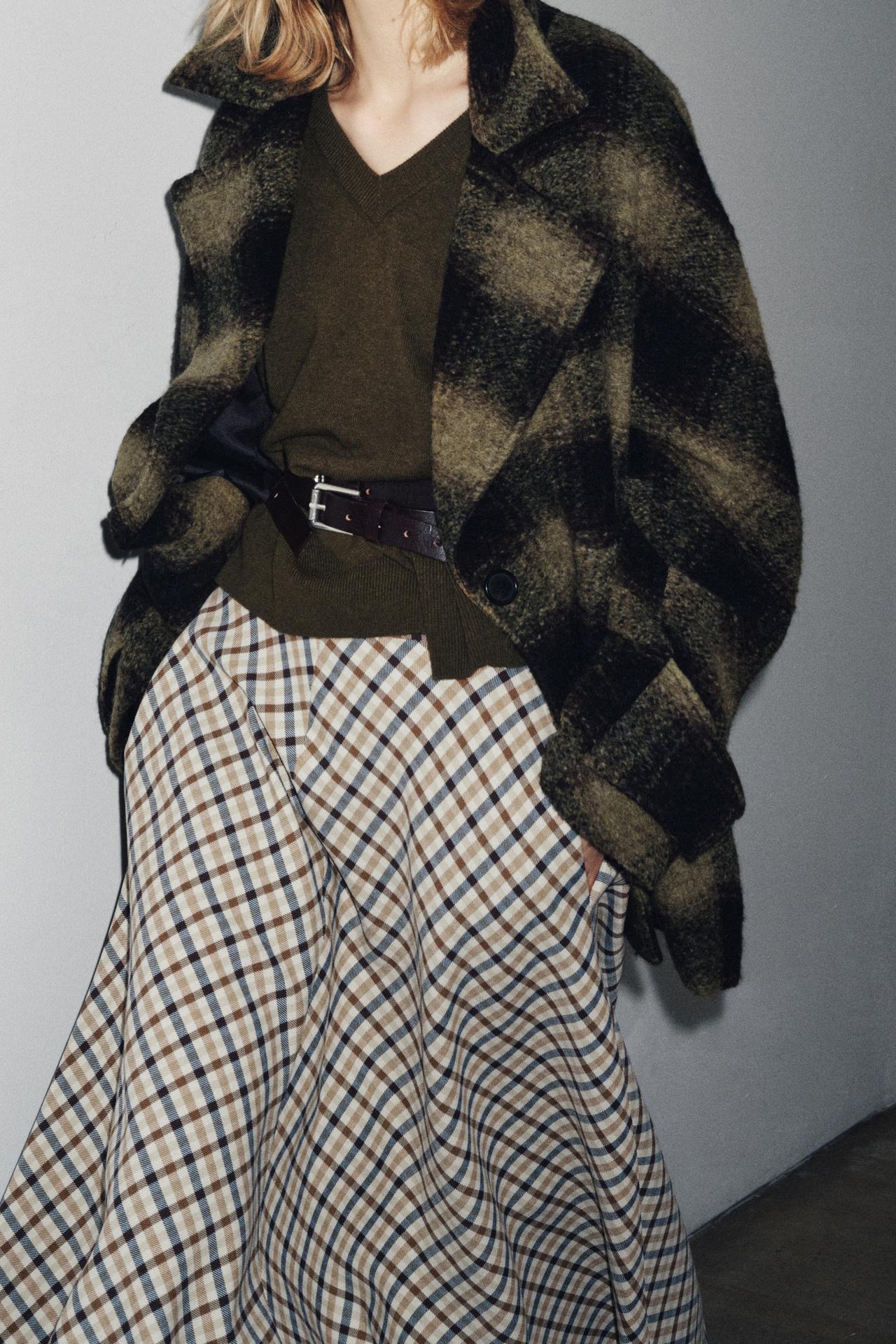 Check Cape Skirt ZW COLLECTION