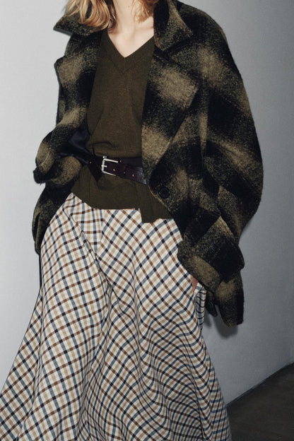 Check Cape Skirt ZW COLLECTION