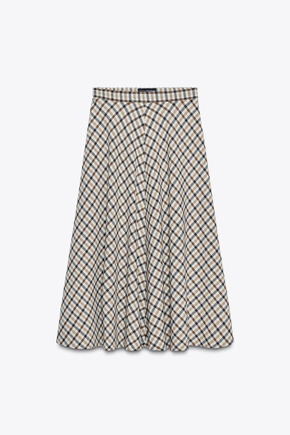 Check Cape Skirt ZW COLLECTION