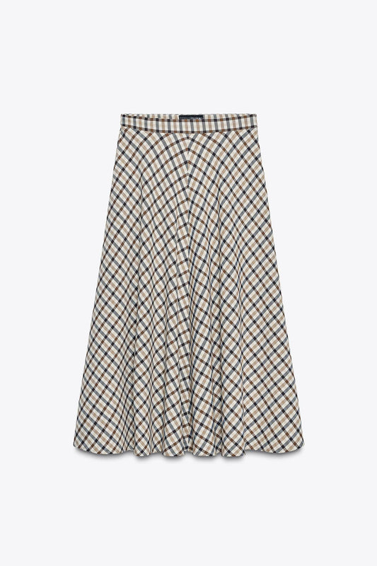 Check Cape Skirt ZW COLLECTION