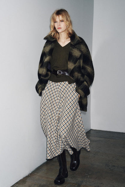 Check Cape Skirt ZW COLLECTION