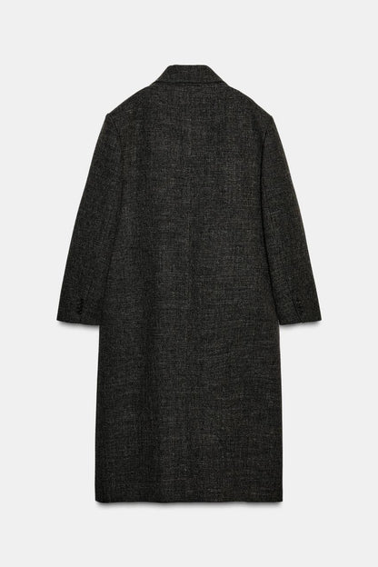 Wool Blend Coat With Vents Zw Collection