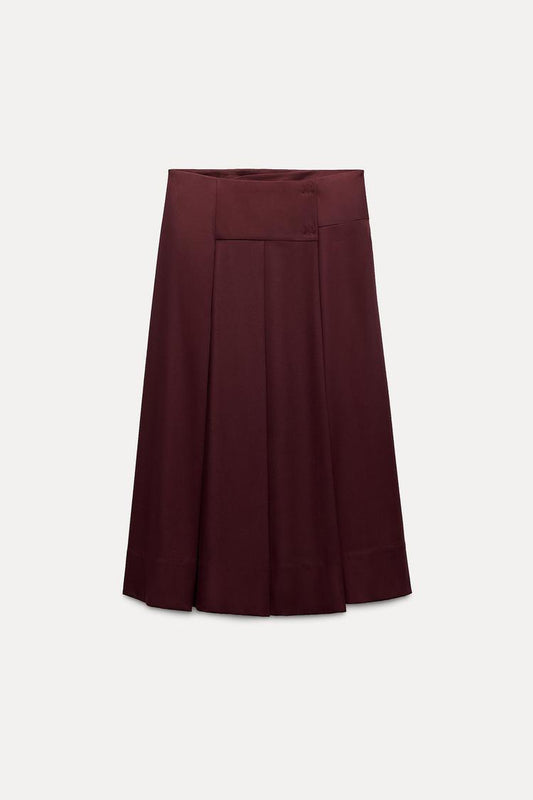 ZW Collection box pleat midi skirt