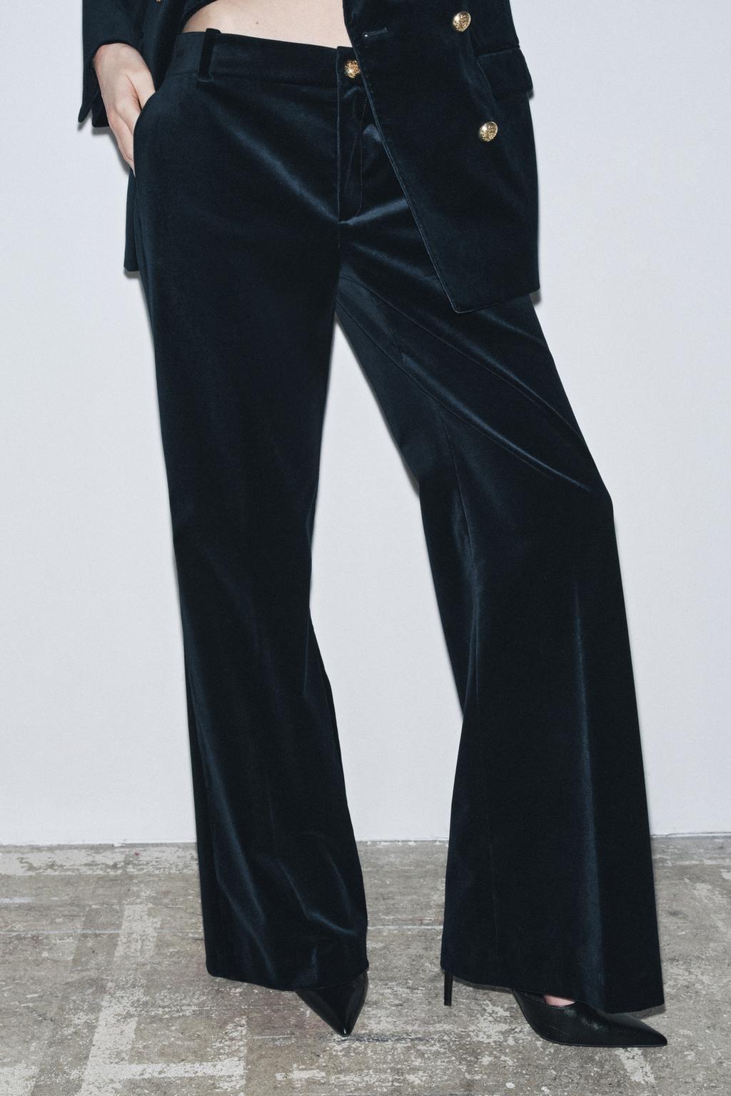 Flare Velvet Trousers Zw Collection Limited Edition