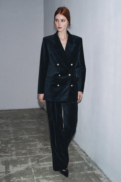 Flare Velvet Trousers Zw Collection Limited Edition