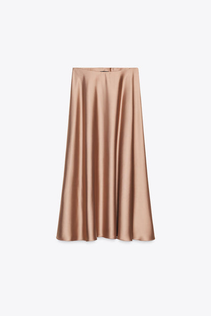 Satin Midi Skirt