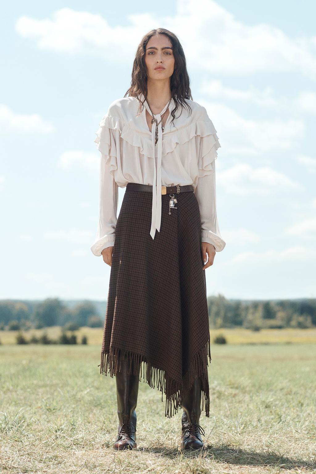 Limited Edition Asymmetric Hem Fringed Skirt