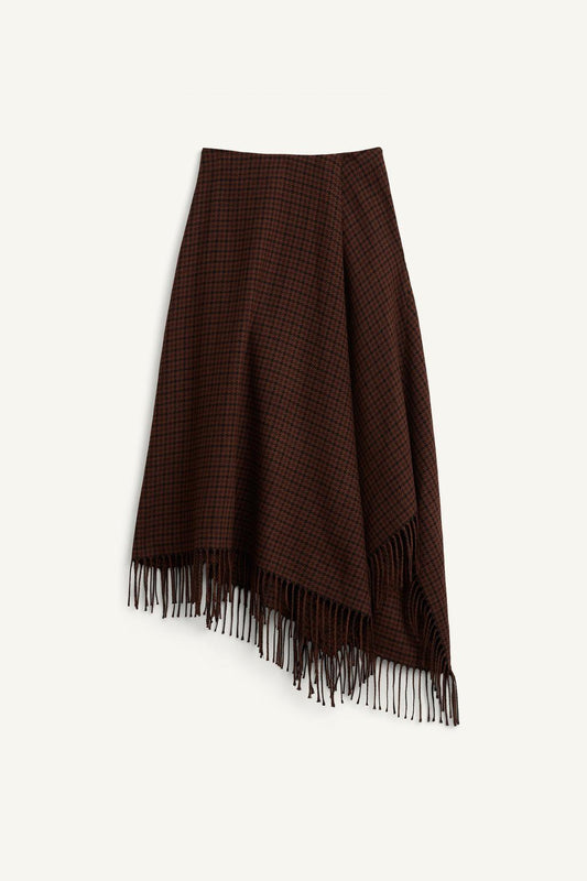 Limited Edition Asymmetric Hem Fringed Skirt