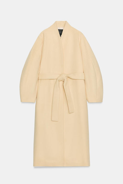 Oversized Wool Blend Coat Zw Collection