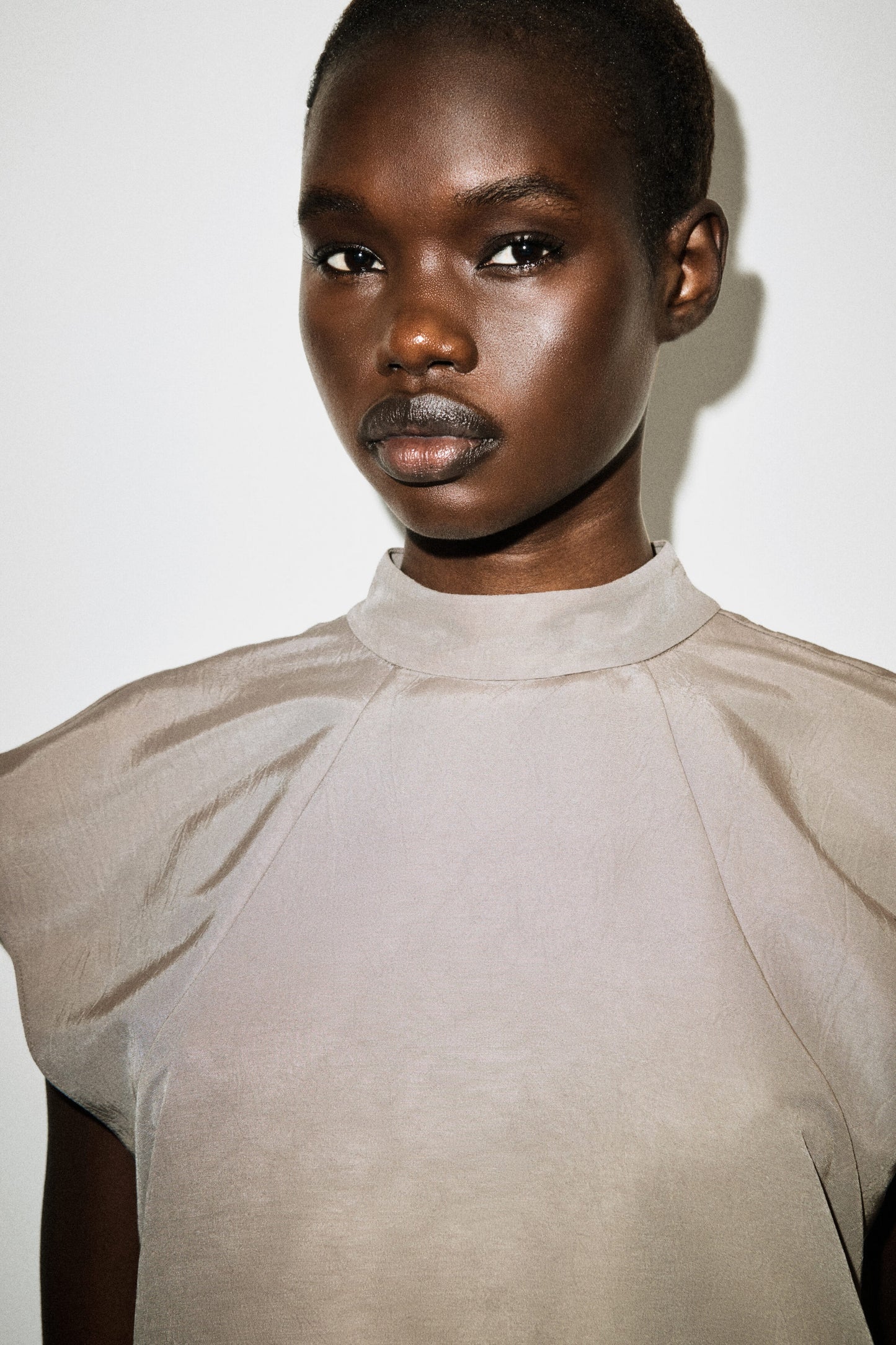 Sculpted High-Neck Dress
