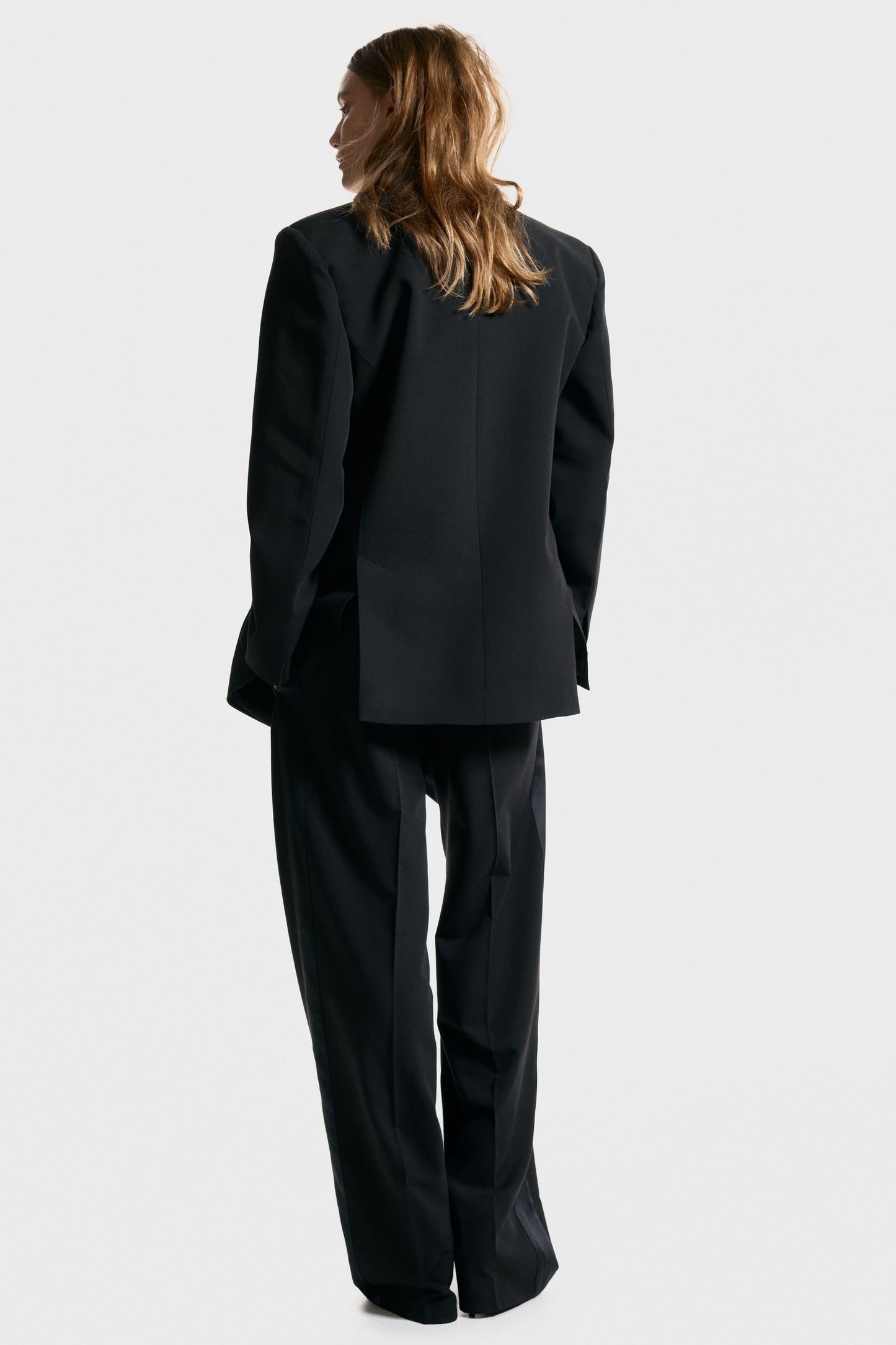 Double-breasted tuxedo blazer