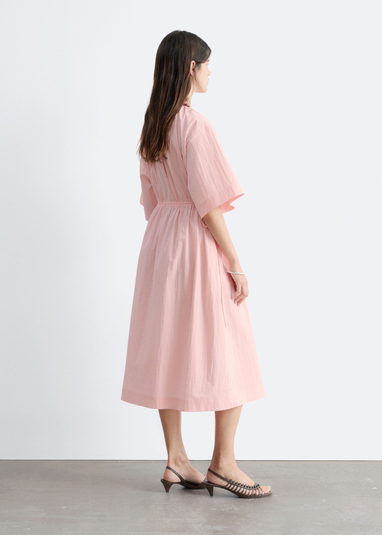 Drawstring Midi Dress