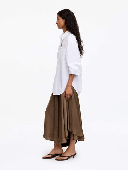 Wide Drawstring Skirt