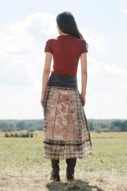 Limited Edition Scarf Pleated Skirt