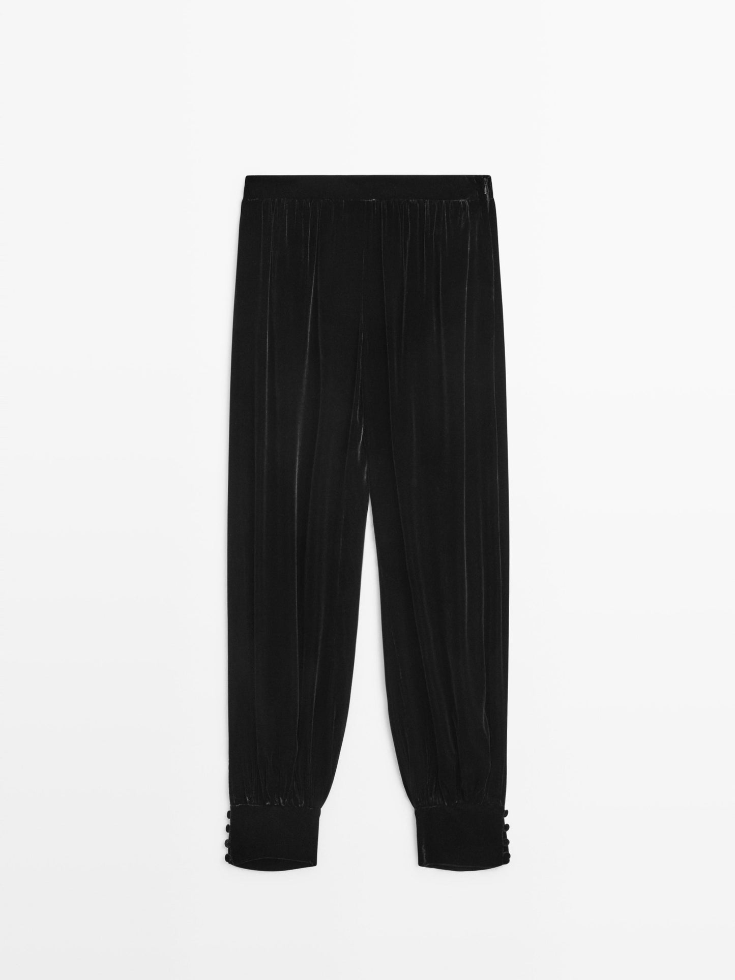 Velvet sarouel trousers