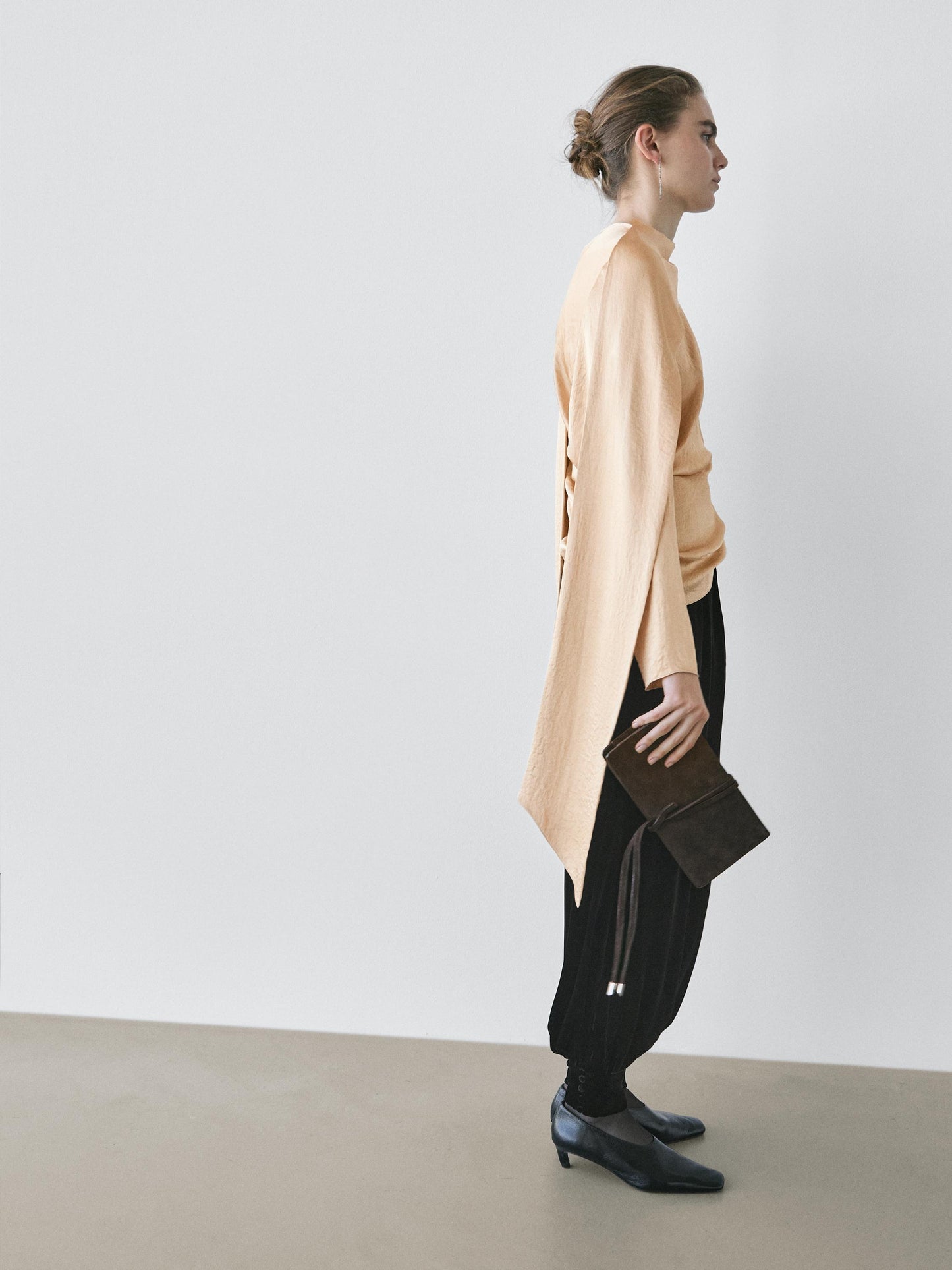 Velvet sarouel trousers