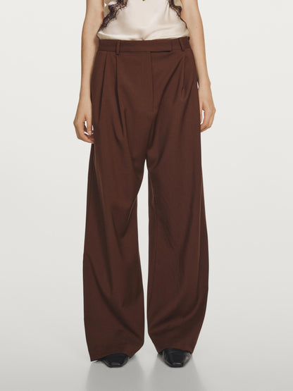 Wide-leg trousers with double dart