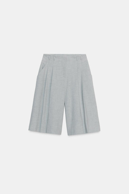 Long Bermuda Shorts With Pleats