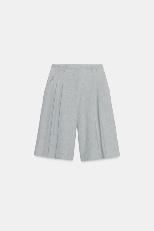 Long Bermuda Shorts With Pleats