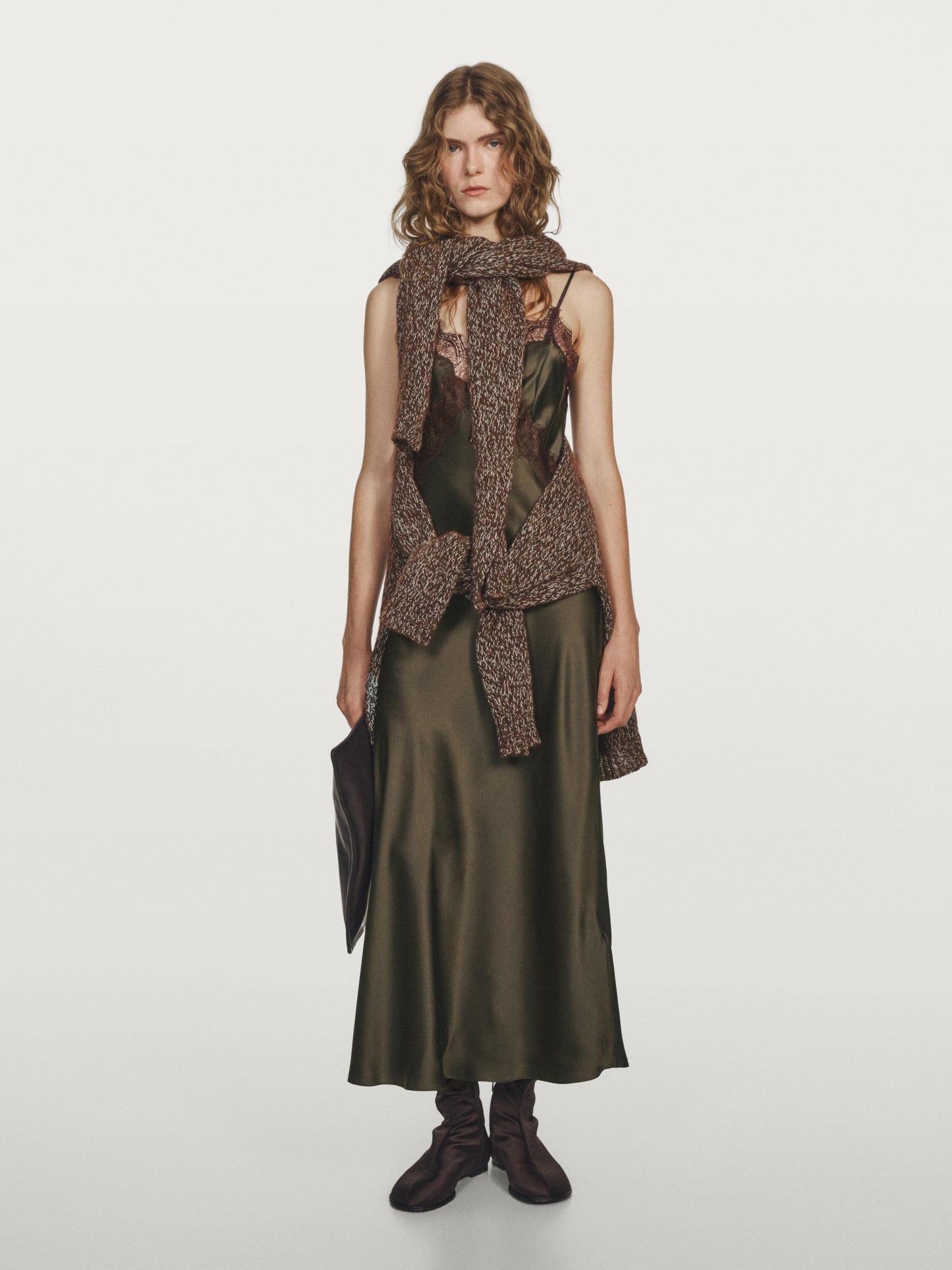 100% silk long slip dress