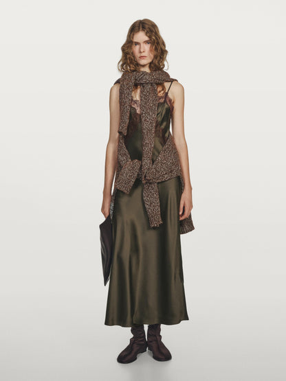 100% silk long slip dress