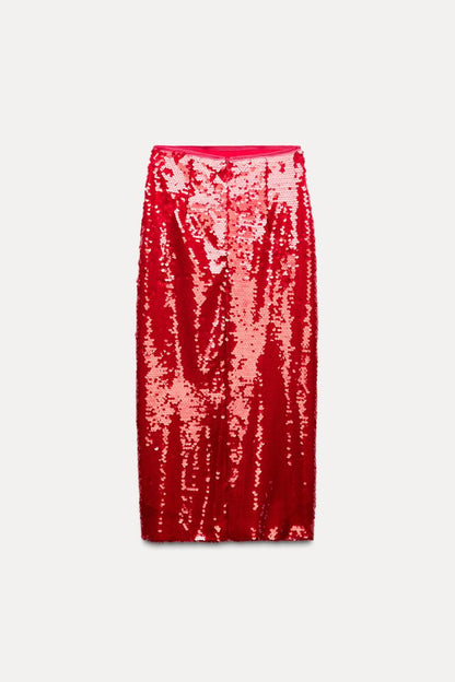 ZW Collection sequinned midi skirt