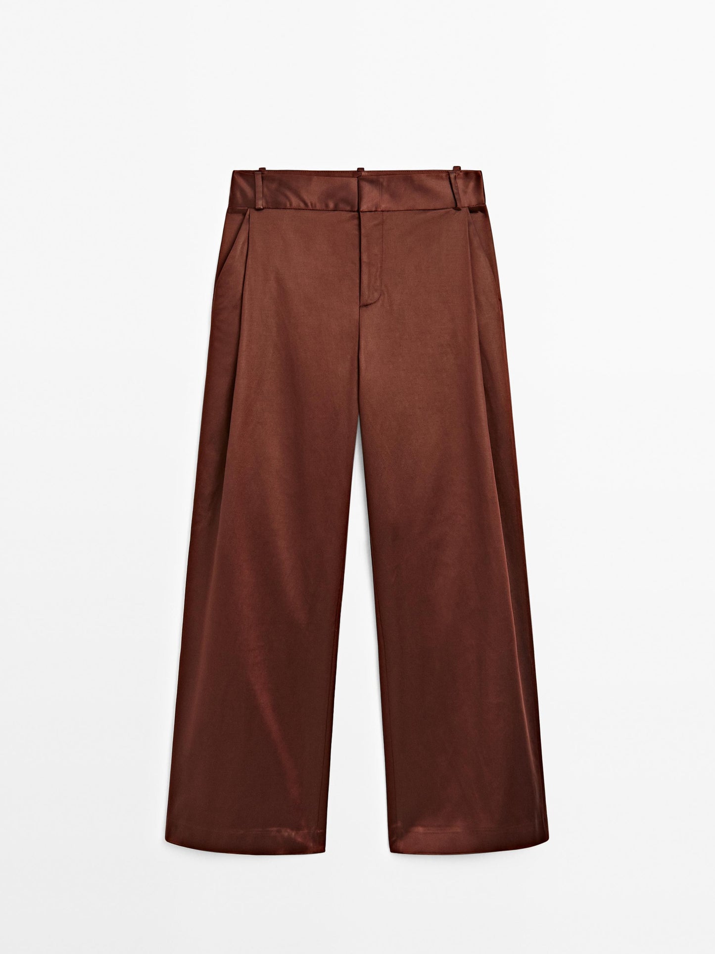 Shiny trousers with dart details