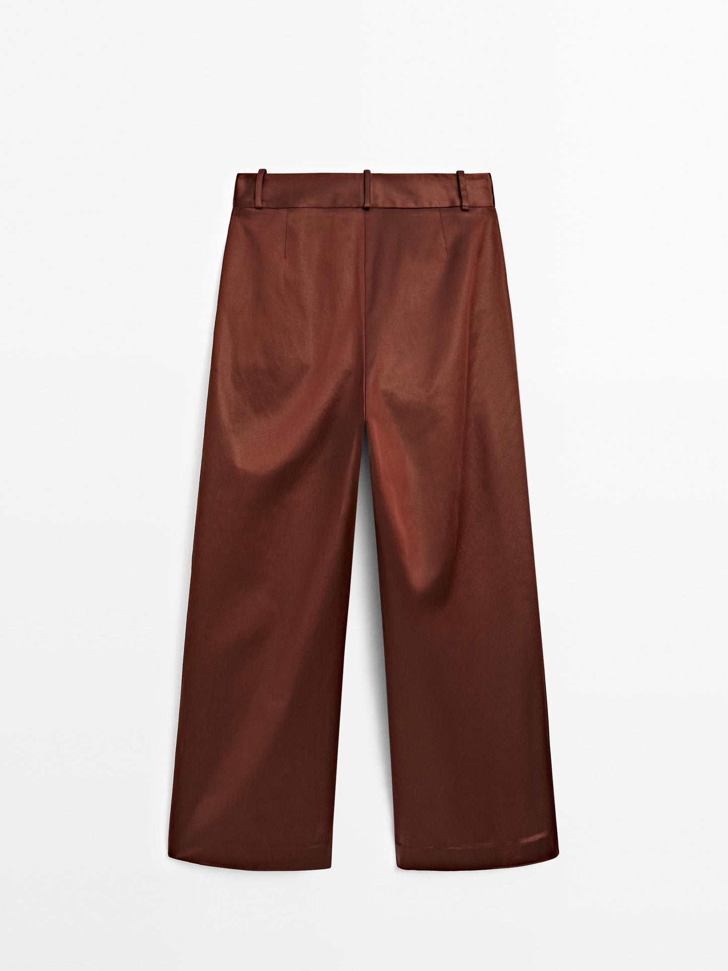 Shiny trousers with dart details