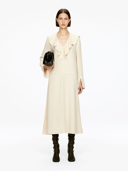 Frill-Neck Dress