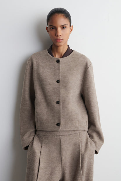 Boiled-Wool Cardigan