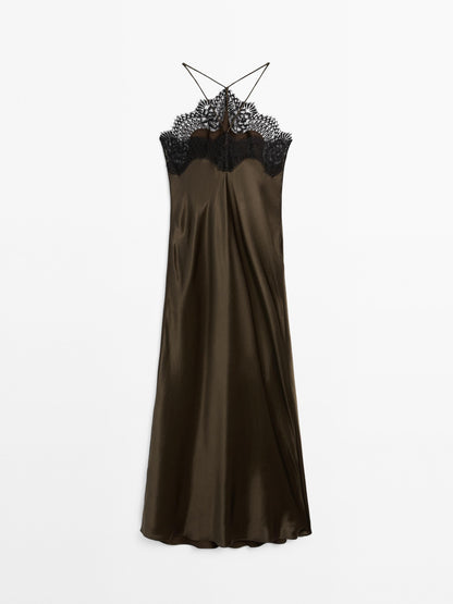 Satin camisole dress