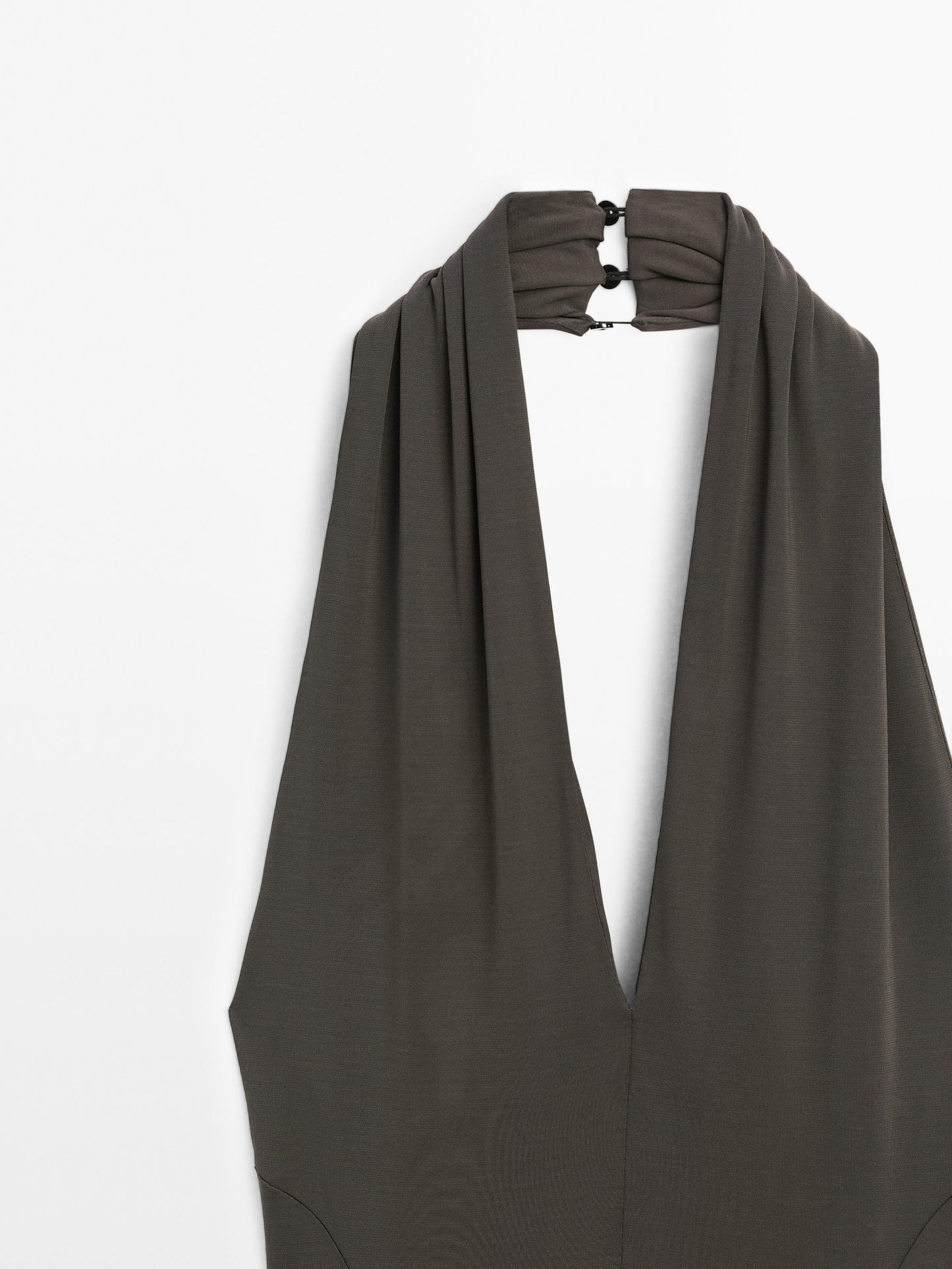 Long flowing halter-neck dress