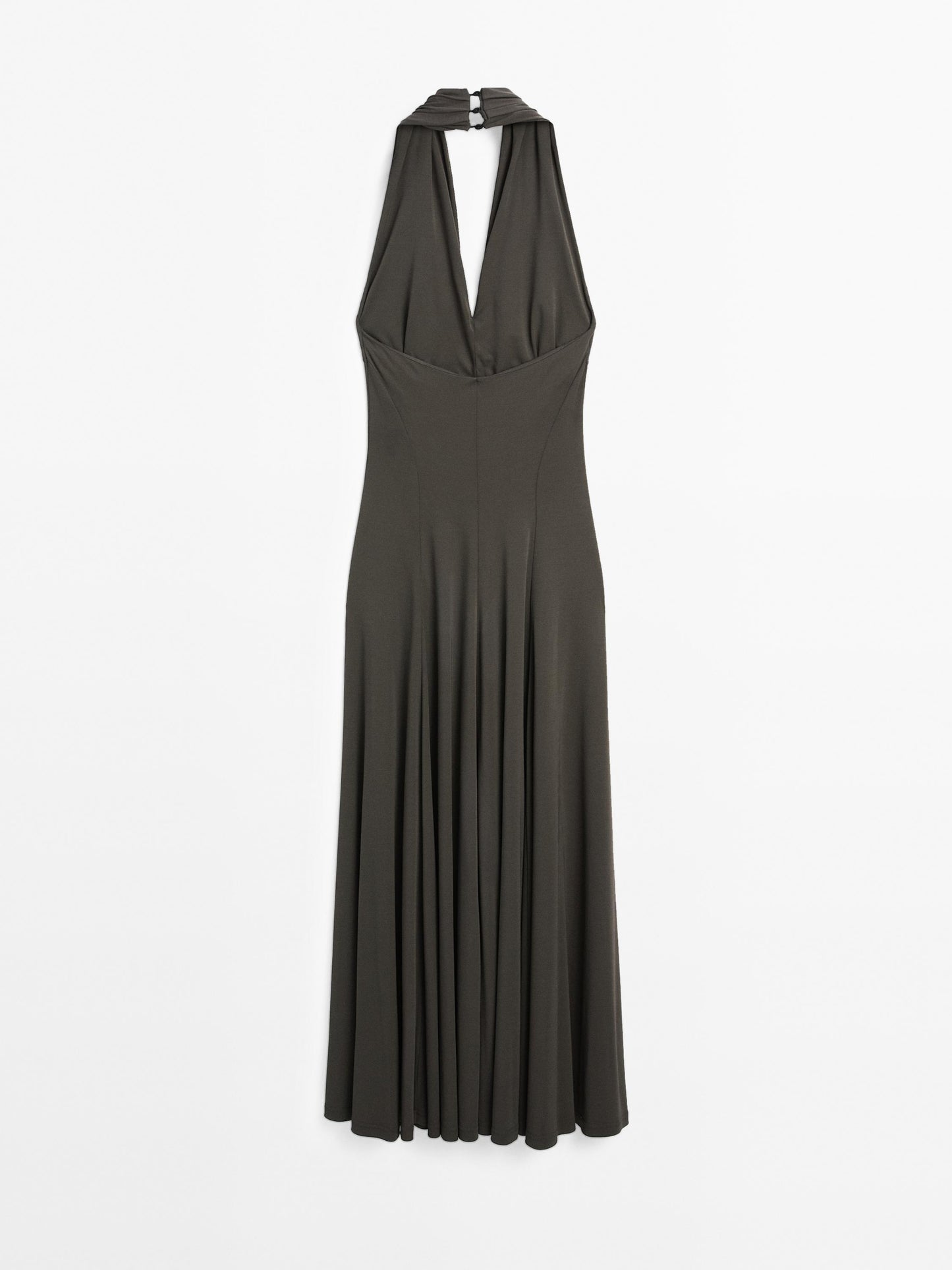 Long flowing halter-neck dress