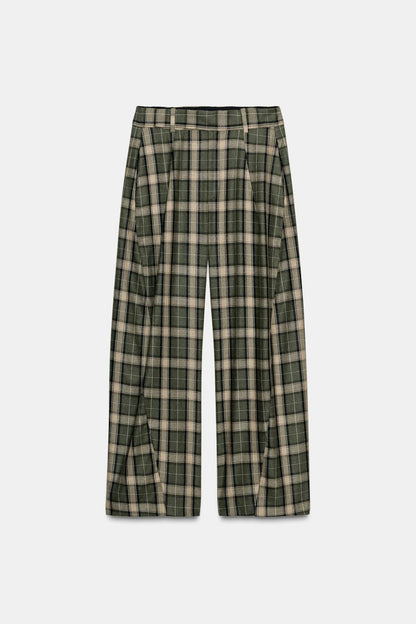 Zw Collection Check Trousers With Wool