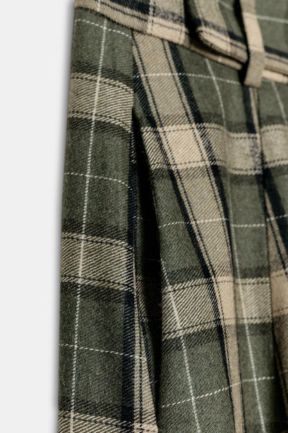 Zw Collection Check Trousers With Wool