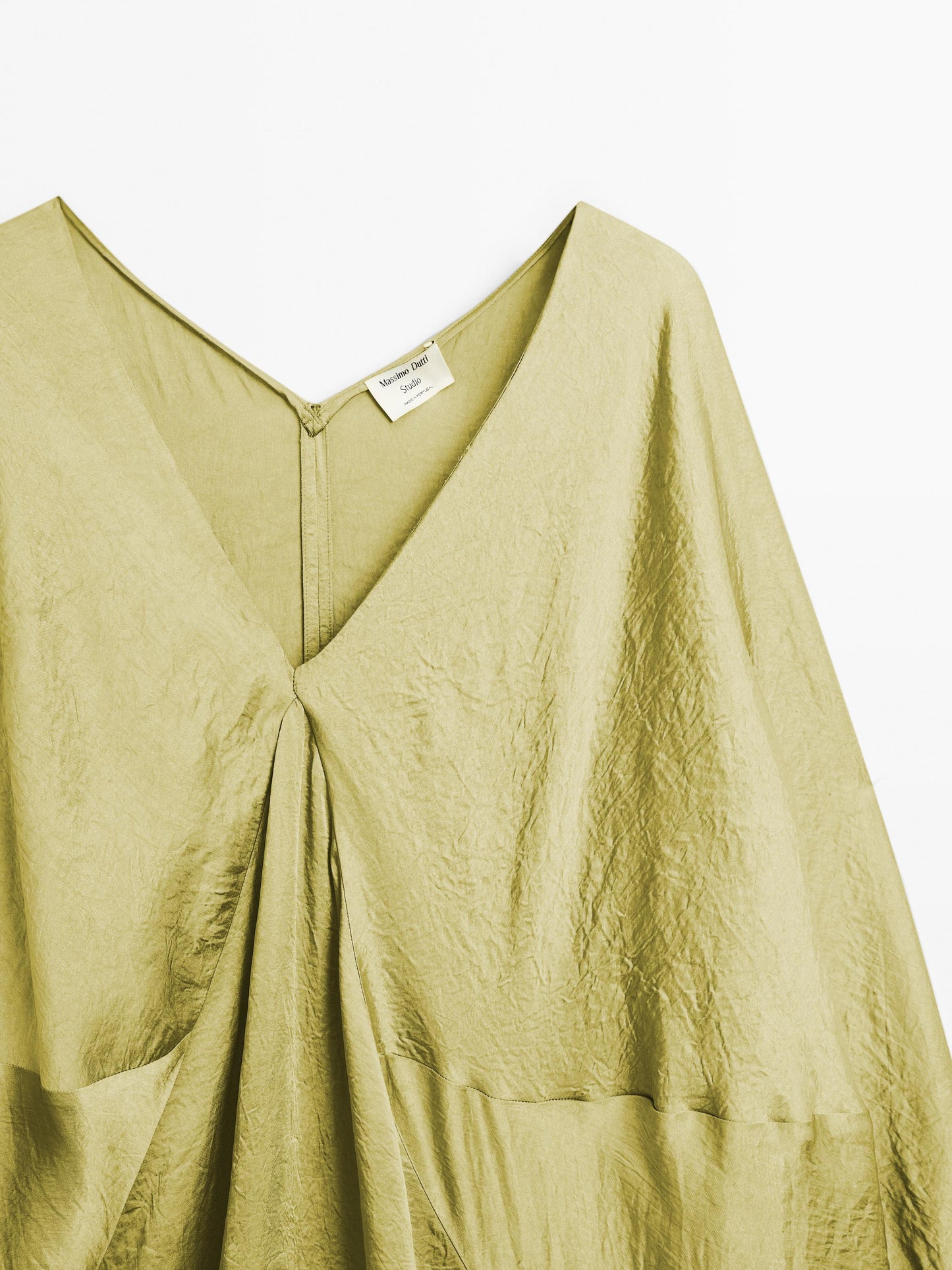 Flowing satin kimono dress