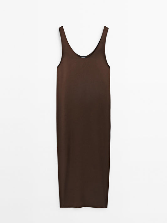 Long dress with side buttons