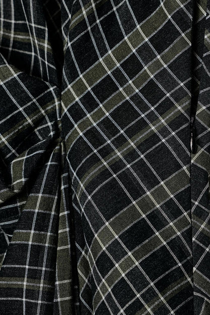 Draped Check Dress