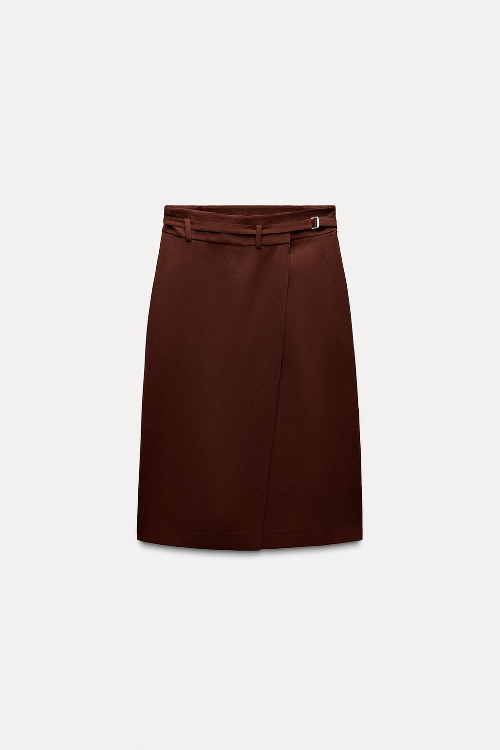 Midi skirt with slits