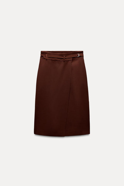 Midi skirt with slits