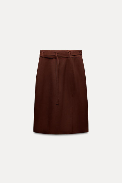 Midi skirt with slits