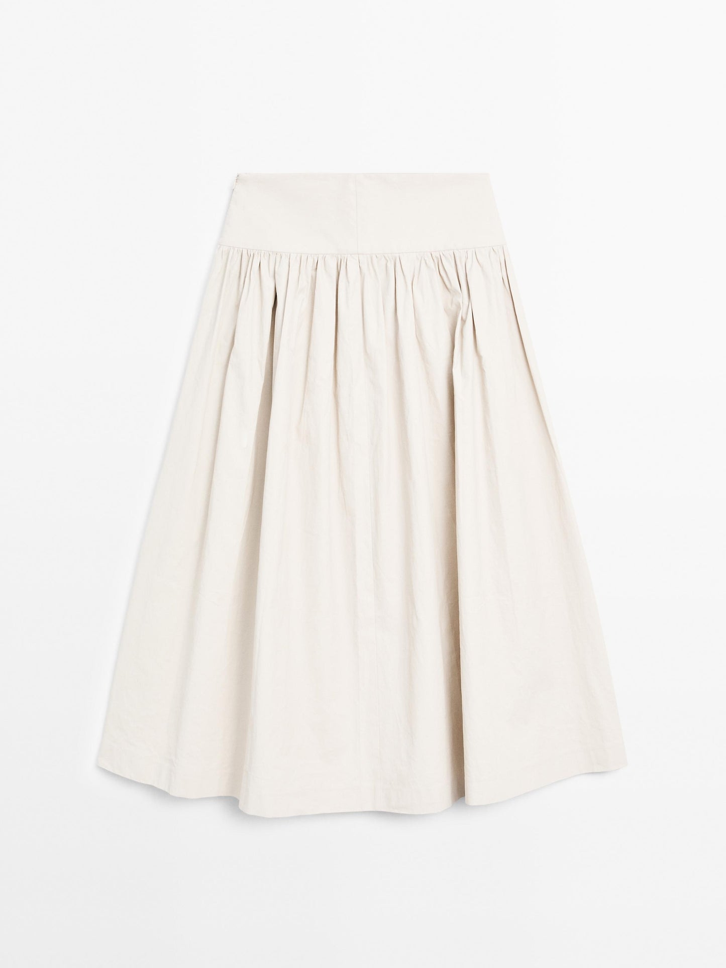 100% linen midi skirt with yoke