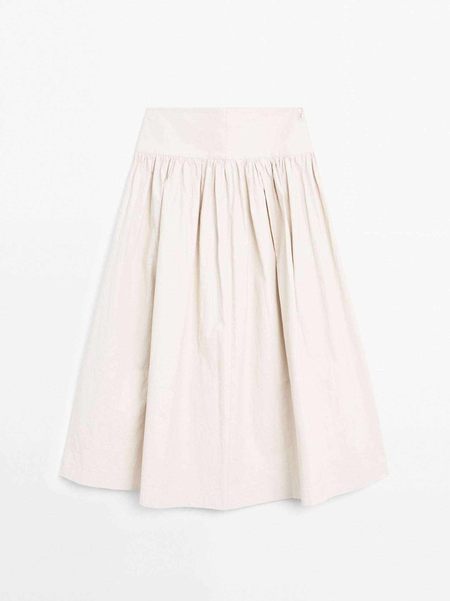 100% linen midi skirt with yoke