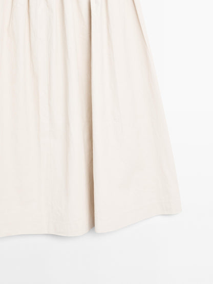 100% linen midi skirt with yoke