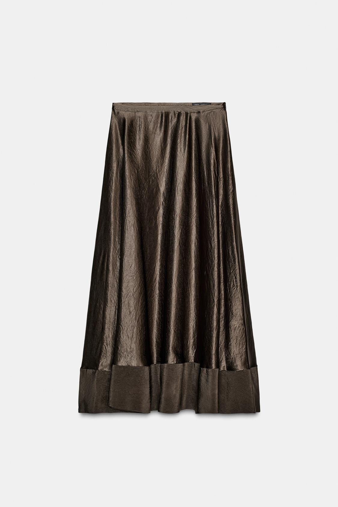Zw Collection Limited Edition Satin Midi Skirt