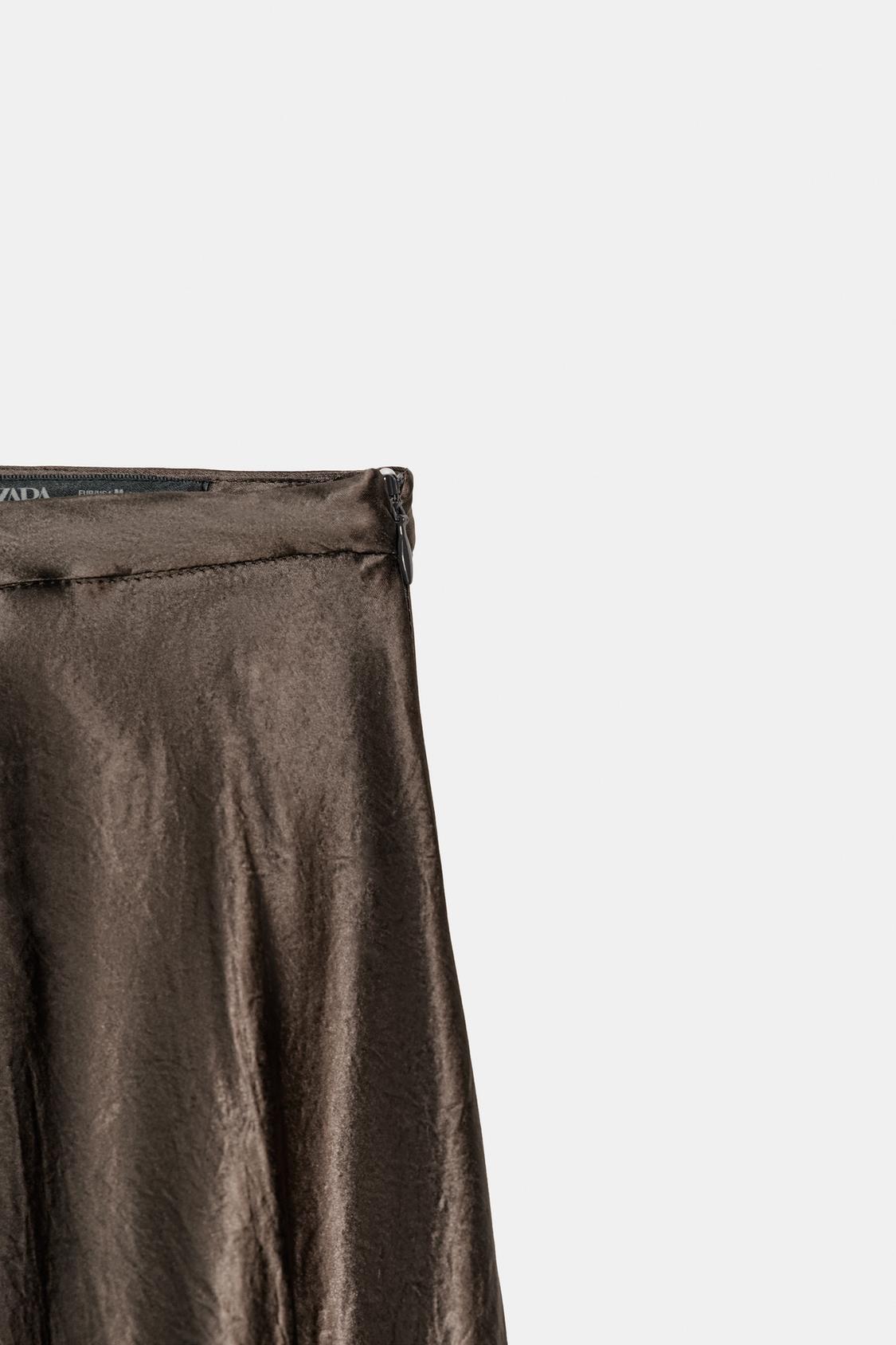 Zw Collection Limited Edition Satin Midi Skirt