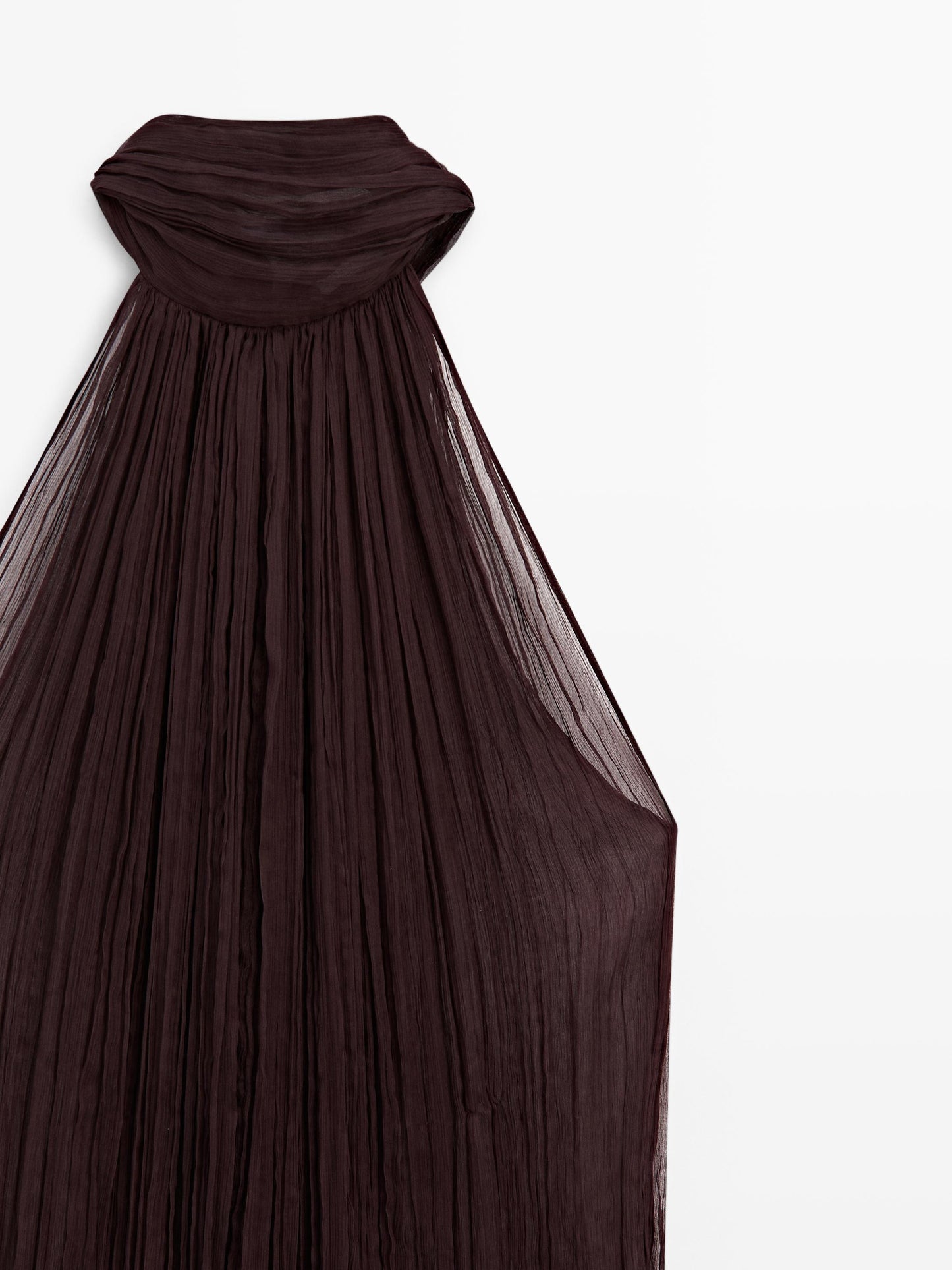 Pleated halter top